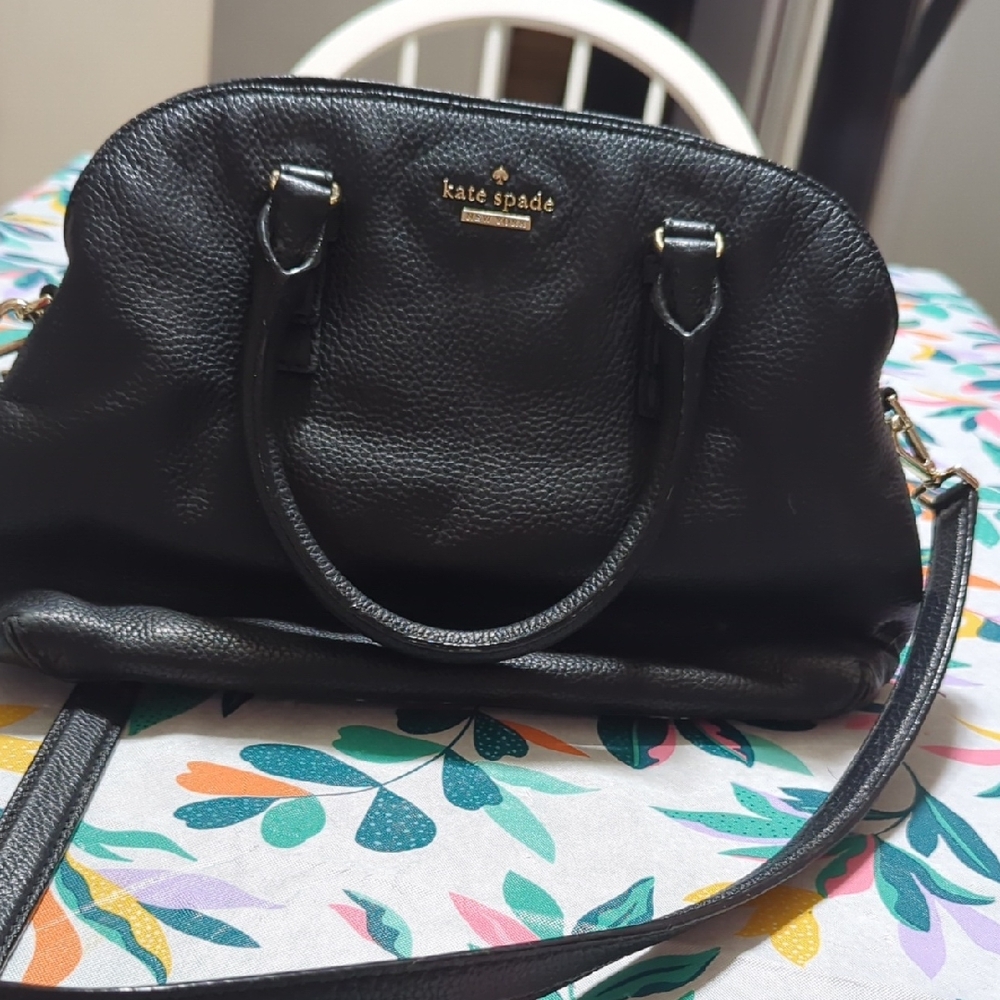 Kate Spade Black Pebbled Satchel
